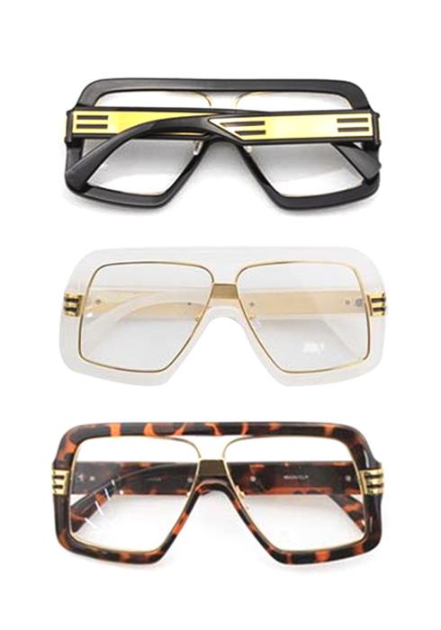 Fashion Elegant Square Aviator Clear Sunglasses  (Dozen per Pack)