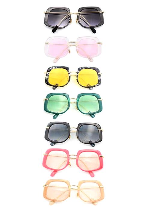 Chic Round Color Tone Sunglasses  (Dozen per Pack)