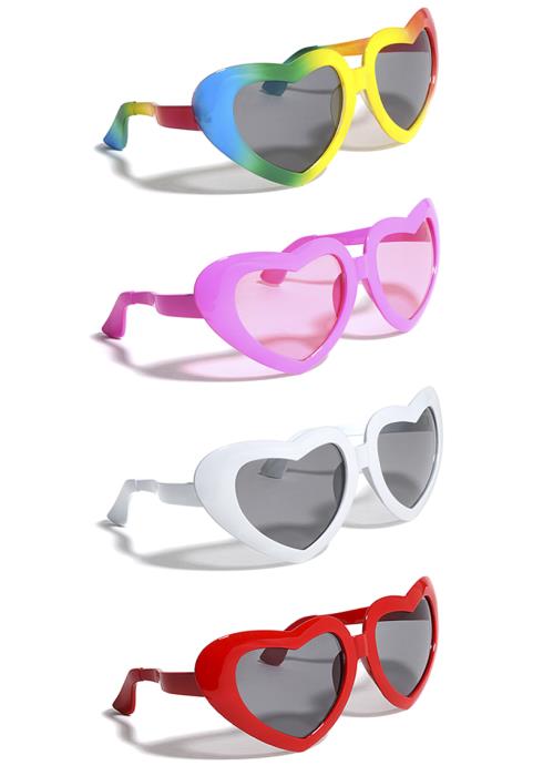 Party Extra Large Heart Shape Sunglasses  (Dozen per Pack)