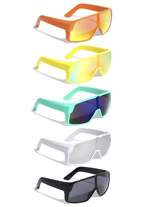 Basic Plastic Oversized Shield Sunglasses  (Dozen per Pack)