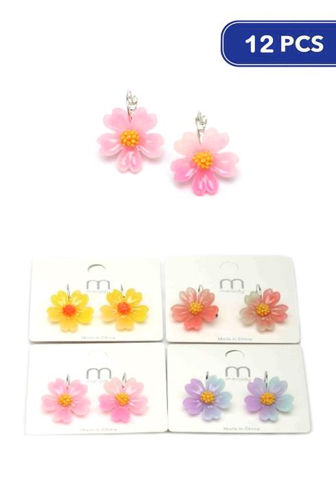 Fashion Flower Earring   (Dozen per Pack)