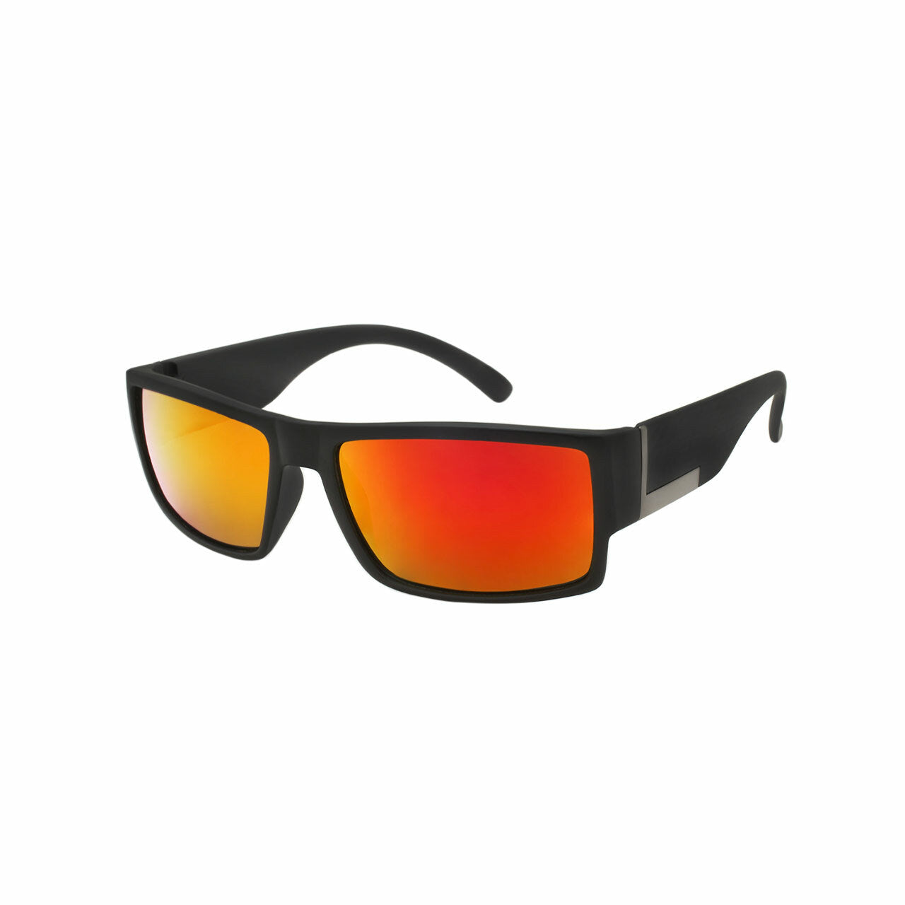 Polycarbonate UV400 Square Color Mirror Sport Sunglasses Men (Pack