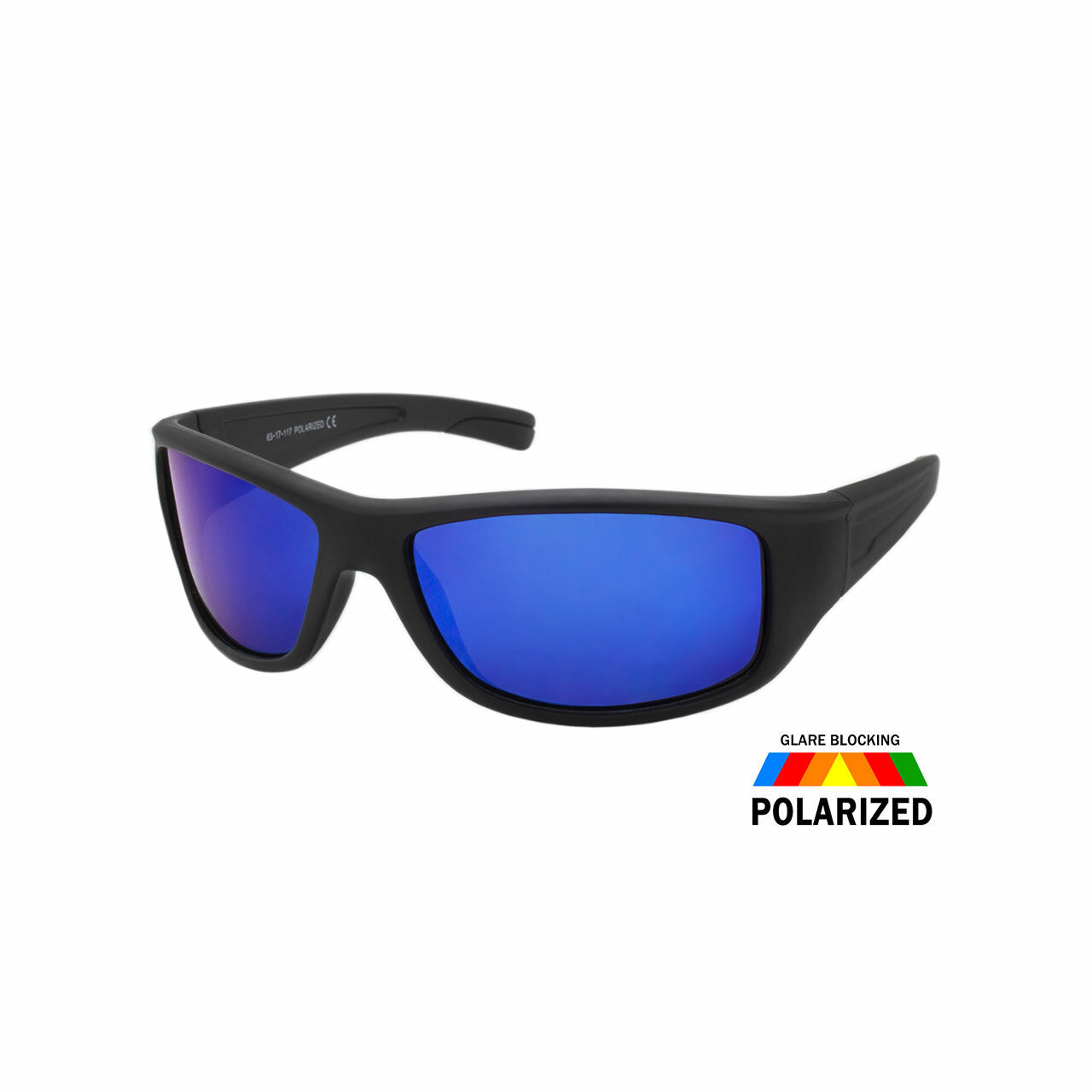 Assorted Colors Polycarbonate Polarized Sport Wrap Sunglasses Men Bulk   (Pack of Dozen)