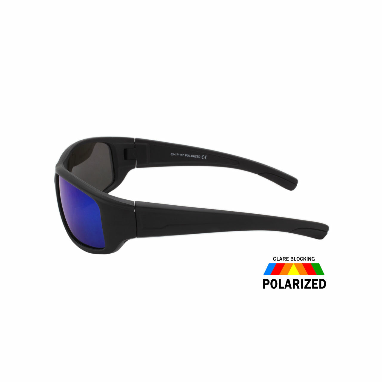 Assorted Colors Polycarbonate Polarized Sport Wrap Sunglasses Men Bulk   (Pack of Dozen)