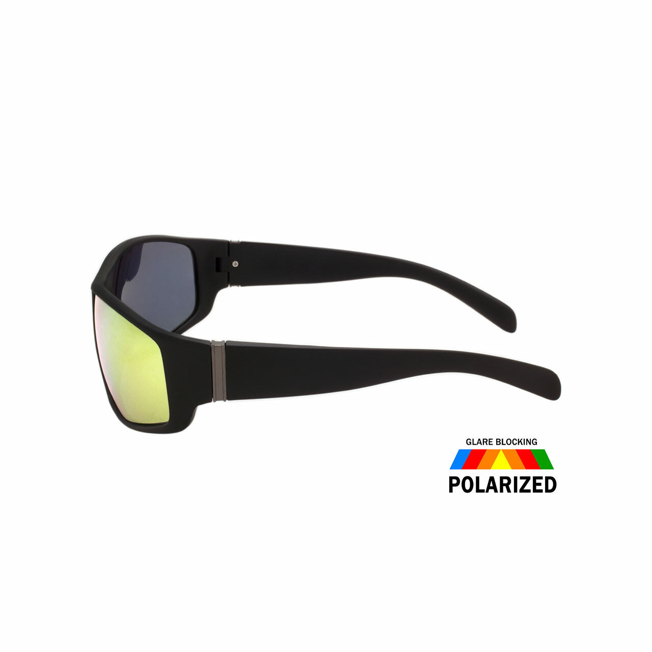 Assorted Color Black Soft Finish Polycarbonate Polarized Sport Sunglasses Men   (Pack of Dozen)
