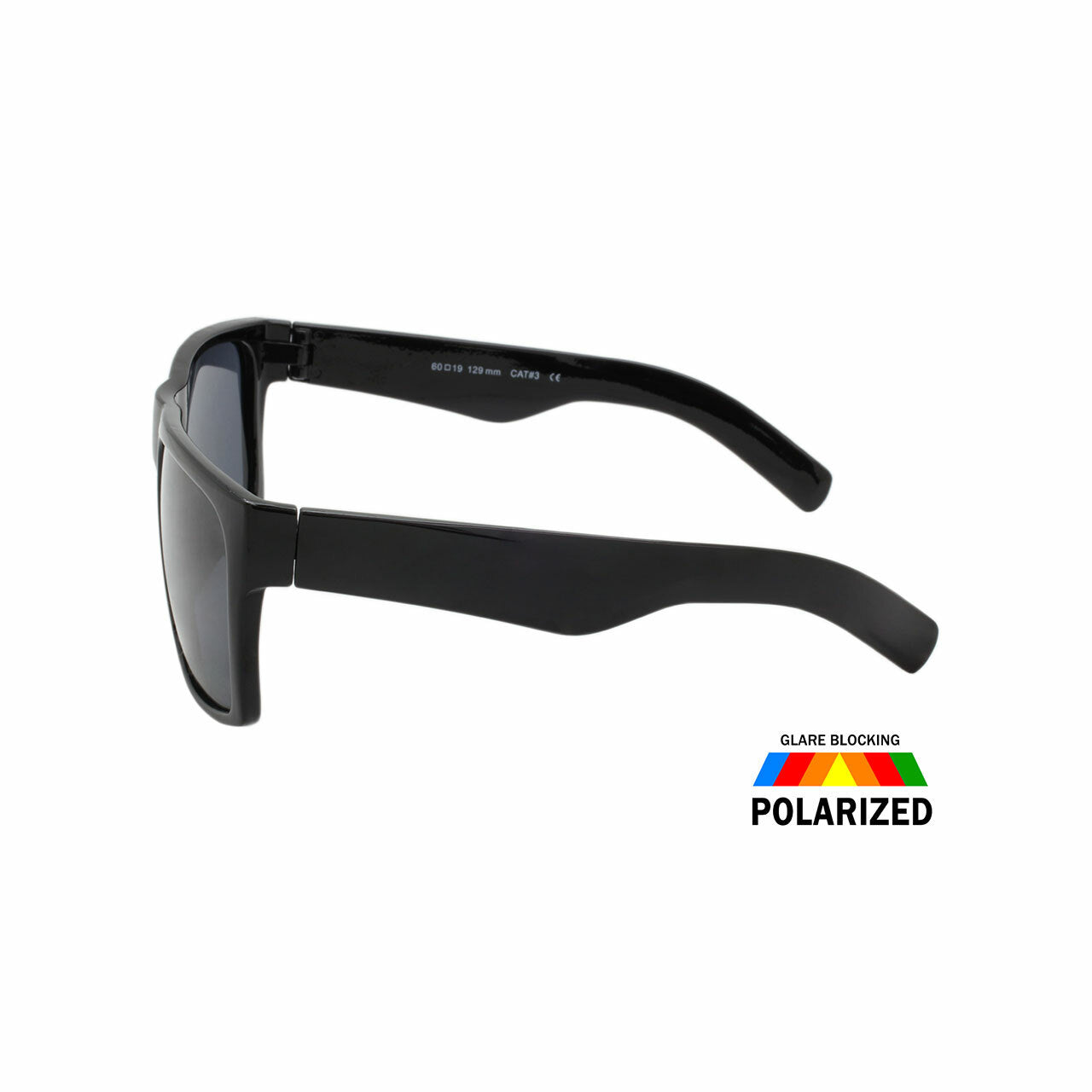Black Assorted Colors Polycarbonate Polarized Square Sunglasses Men   (Pack of Dozen)