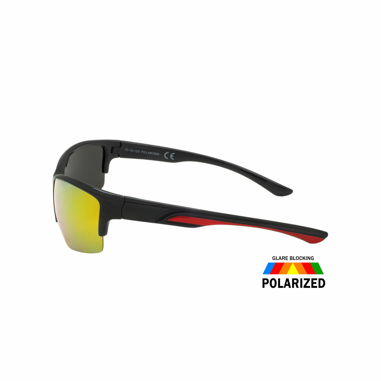 Assorted Color Polycarbonate UV400 Semi-Rimless Sport Sunglasses Men   (Pack of Dozen)