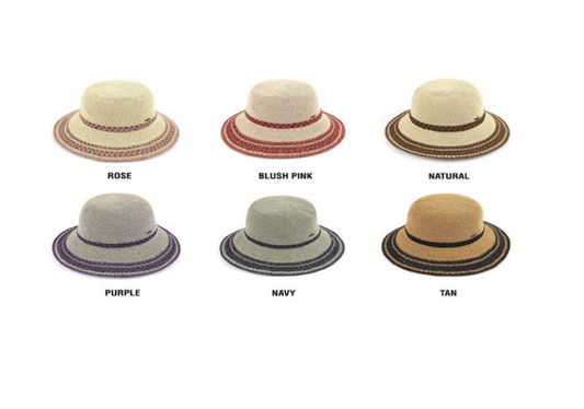 CC Multi-Stripe Cloche Hat